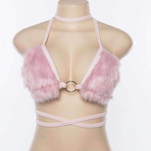 pink bralette festival